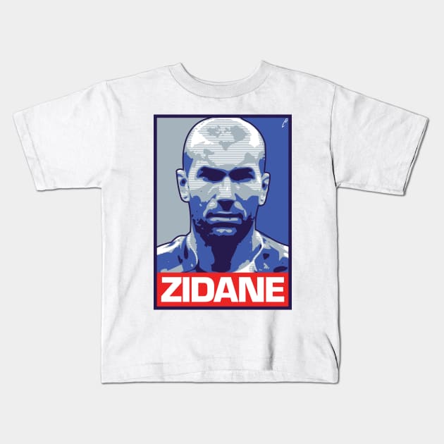 Zidane - FRANCE Kids T-Shirt by DAFTFISH